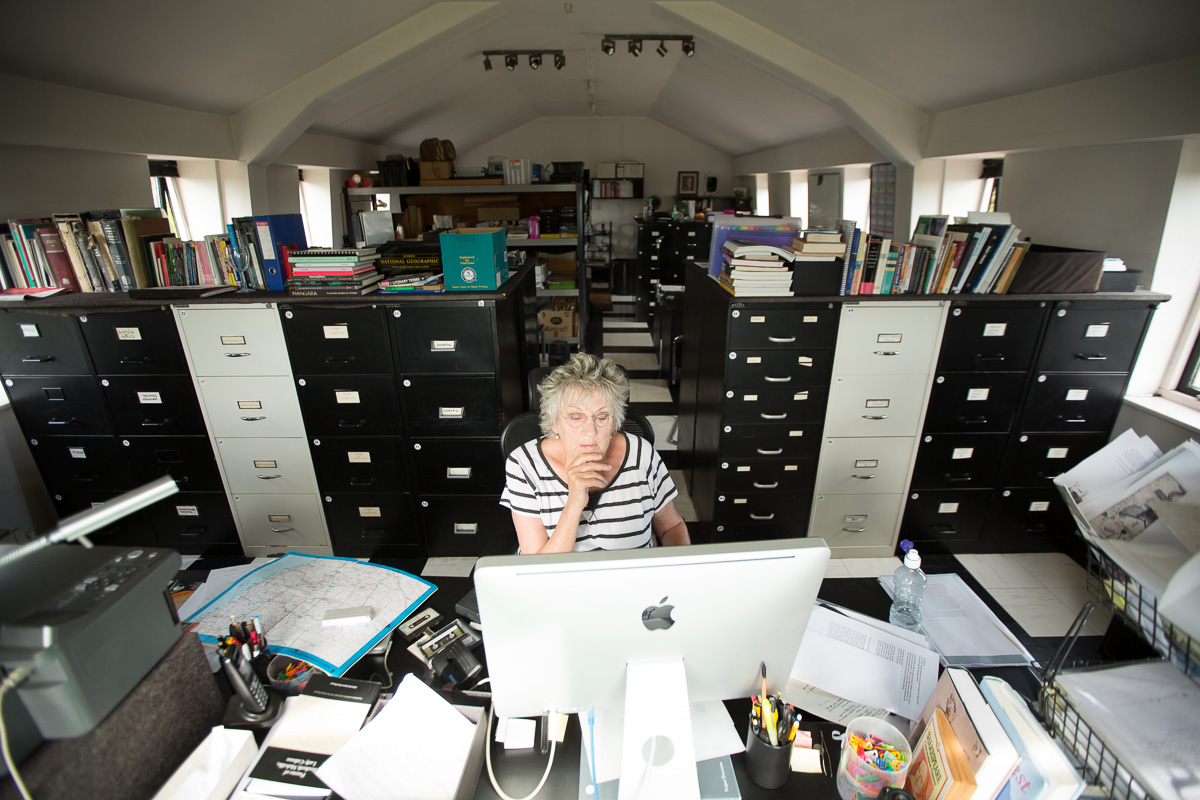 Germaine Greer sent 150 filing cabinets worth of material to Australia from her office in Essex, England. PIC: Nathan Gallagher; © University of Melbourne